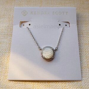 Kendra Scott Silver Shell Volleyball Necklace